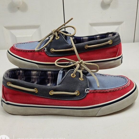Women's SPERRY TOP-SIDER Bahama Boat Shoe Washed Canvas 2-Eye Sneakers US Size 9 - Picture 3 of 12